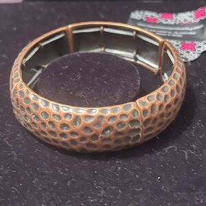 Paparazzi Textured Copper Stretch Bracelet